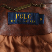 Polo Ralph Lauren Veste/Manteau en Cuir en Marron