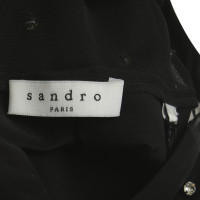 Sandro Zijden blouse met Strasssteinapplikation