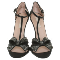 Pura Lopez Sandals Leather in Black