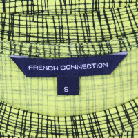 French Connection top in neon yellow
