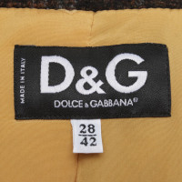 Dolce & Gabbana Mantel mit kariertem Tweed