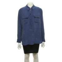 Equipment Zijden blouse in donkerblauw