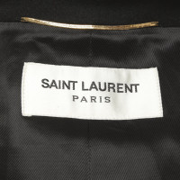Saint Laurent Jas/Mantel Wol in Zwart