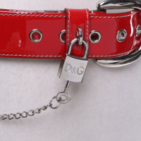 Dolce & Gabbana Patent leather belt in red