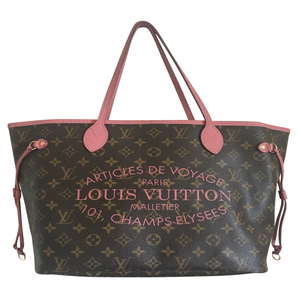 Louis Vuitton Neverfull MM32 in Tela in Rosa