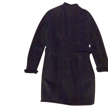 Max Mara Jacket/Coat Suede in Black