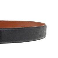 Santoni Leather belt in blue