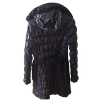 Moncler Black down jas met capuchon