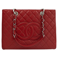 Chanel Grand  Shopping Tote Leather in Red