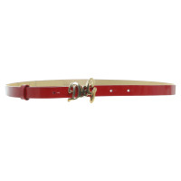Dolce & Gabbana Cintura in pelle verniciata in rosso