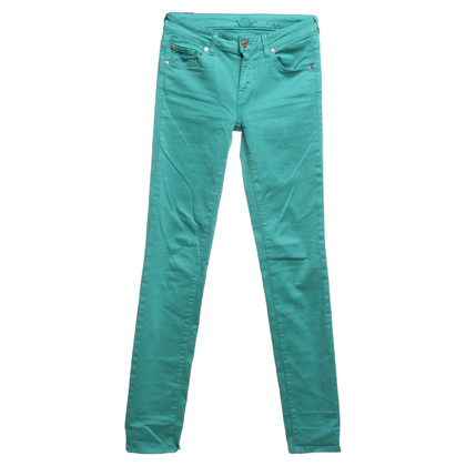 7 For All Mankind Skinny Jeans in Mintgrün