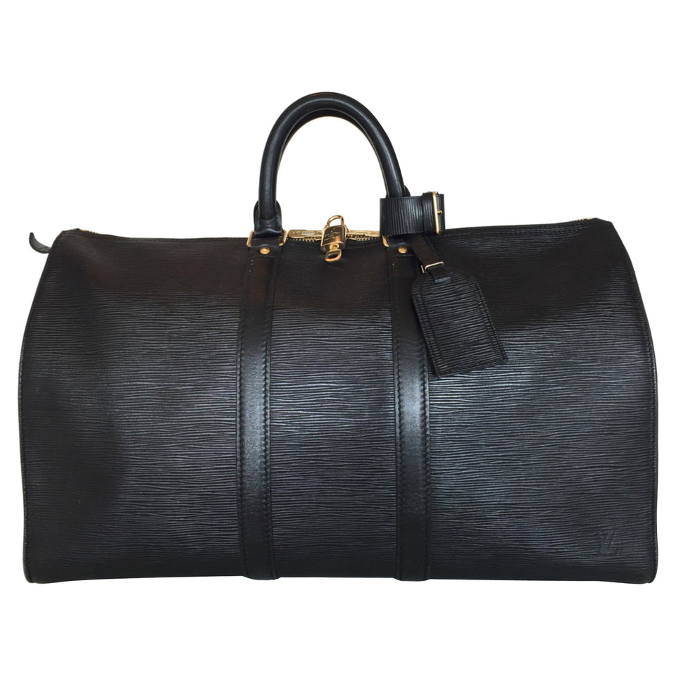 Louis Vuitton Keepall 45 in Pelle in Nero