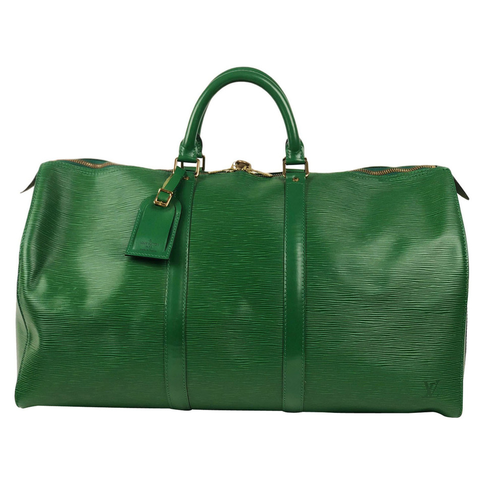 Louis Vuitton Keepall 50 in Pelle in Verde