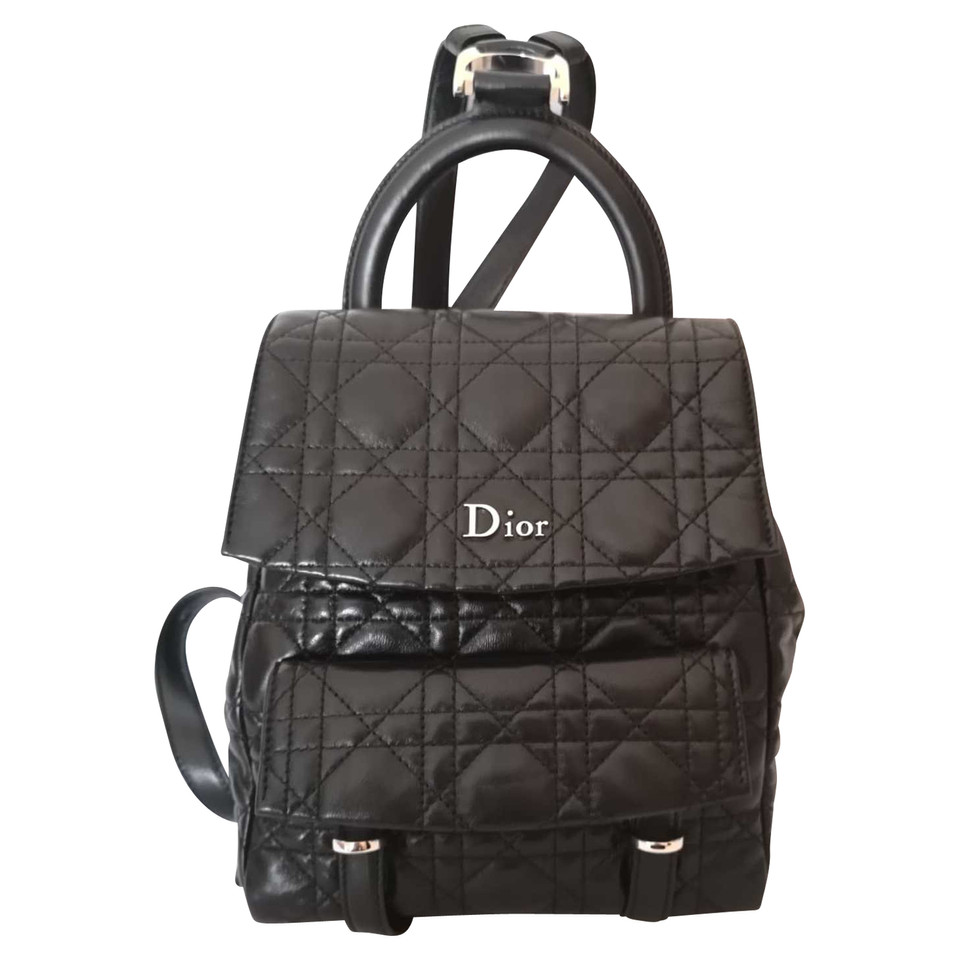 Christian Dior Backpack Leather in Black