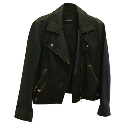 Max & Co Jacket/Coat Leather in Green