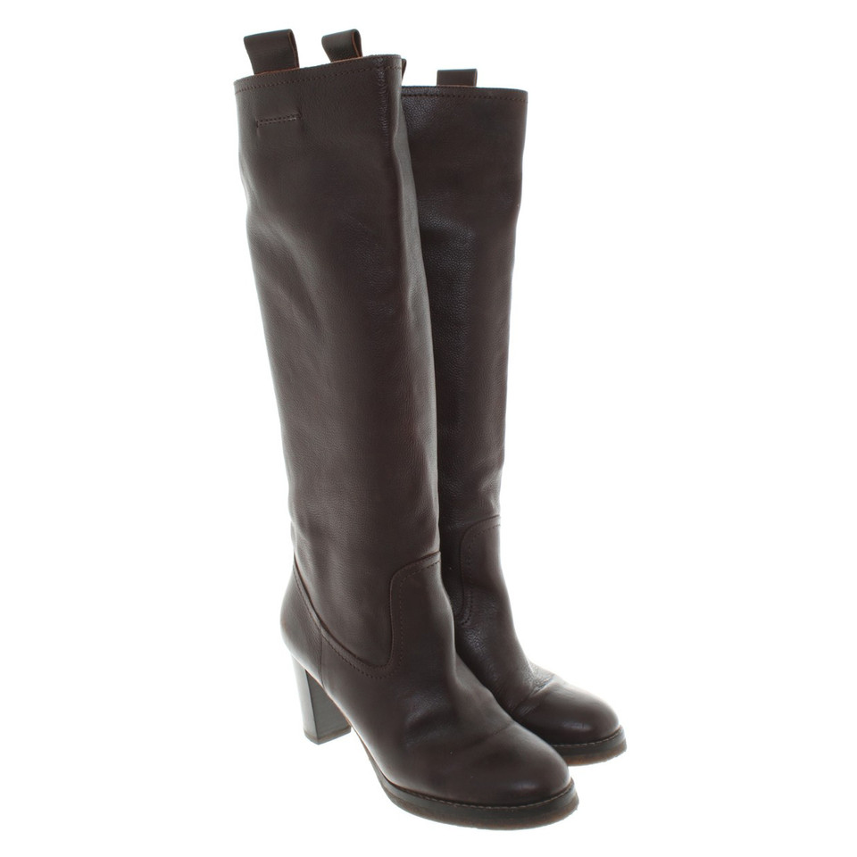 L'autre Chose Boots in dark brown