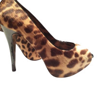 Dolce & Gabbana Peep-dita dei piedi con modello Leopard