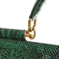 Dolce & Gabbana Handtasche aus Leder in Grün