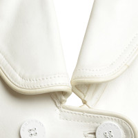 Burberry Lederen jas in crème wit