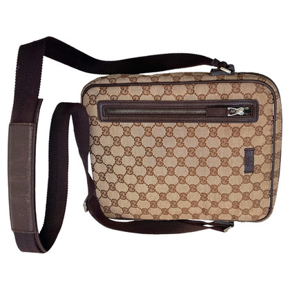 Gucci Schoudertas Canvas in Bruin