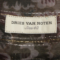 Dries Van Noten Blusa in seta con motivi e filato fantasia