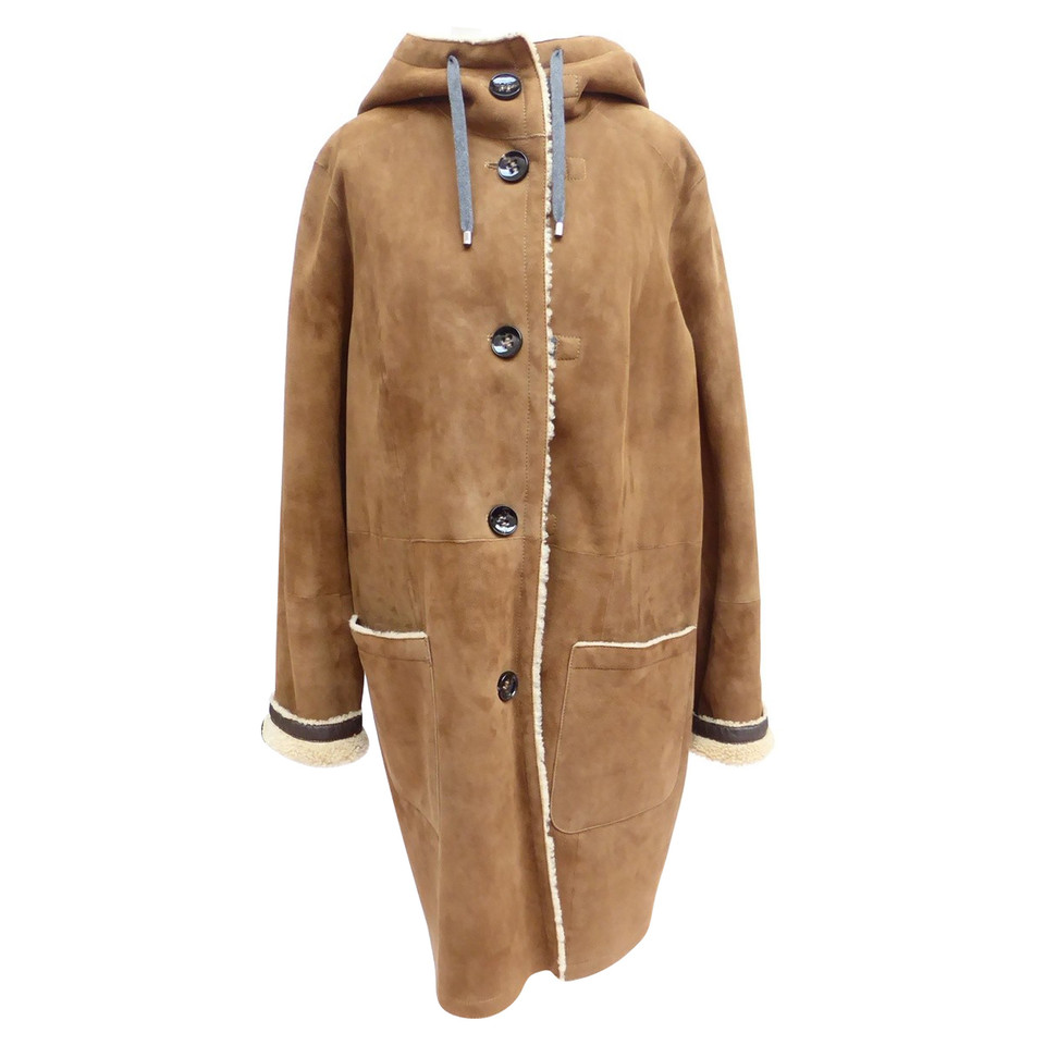 Bogner Lambskin coat with hood