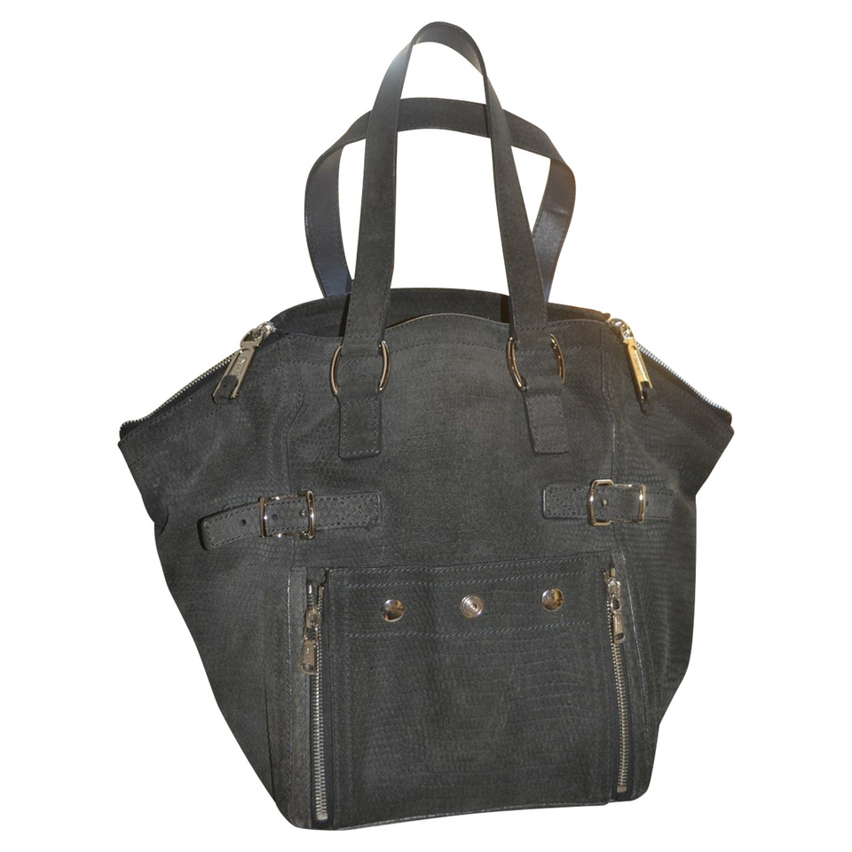 Yves Saint Laurent Handbag Suede in Grey