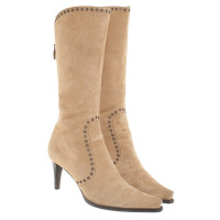 Sergio Rossi Leather boots in beige