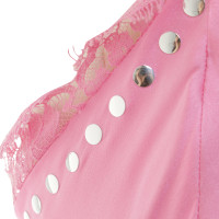 Moschino Cheap And Chic Rosafarbenes Kleid mit Nieten-Details