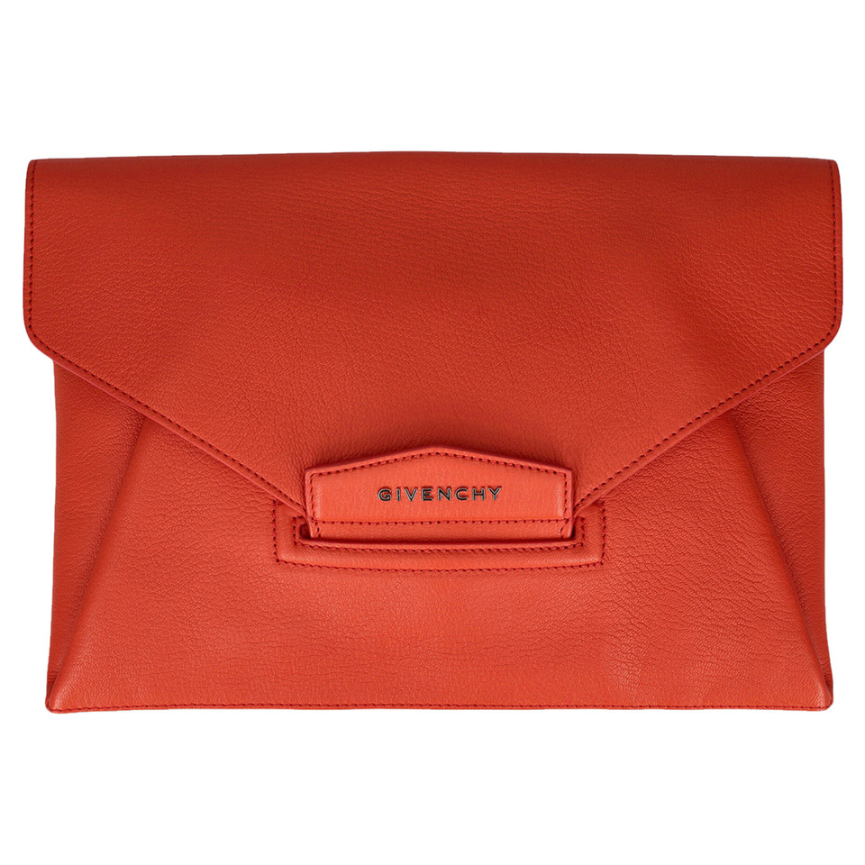 Givenchy Antigona Pouch Leer in Oranje