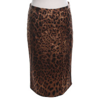 Dolce & Gabbana Silk skirt with animal print