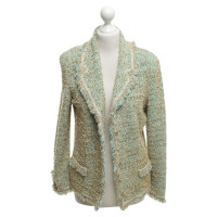 Escada Knitted blazer in turquoise / beige
