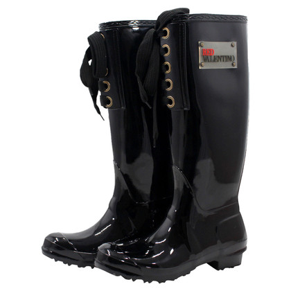 Red Valentino Boots Patent leather in Black