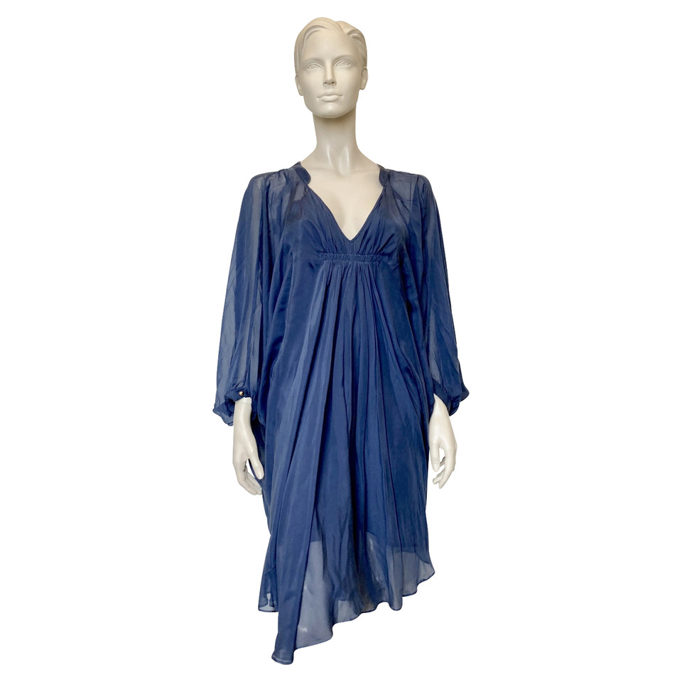 Anni Carlsson Kleid aus Seide in Blau