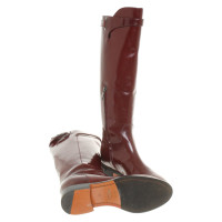 Santoni Boots Leather in Bordeaux