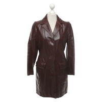 Max & Co Jacke/Mantel aus Leder in Bordeaux