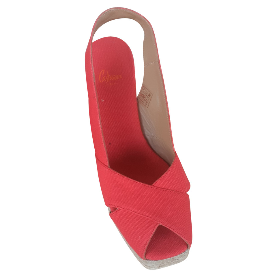 Castañer Sandals Canvas in Red