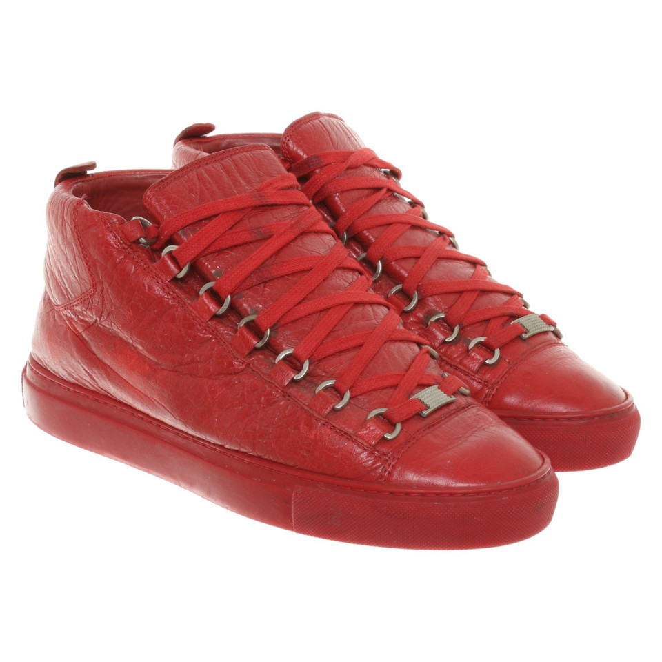 Balenciaga Chaussures de sport en Cuir en Rouge