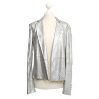 Strenesse Blue Silver-colored blazer leather