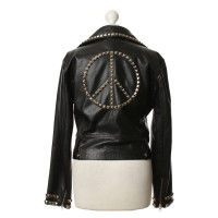 Moschino Cheap And Chic Veste en cuir avec clous