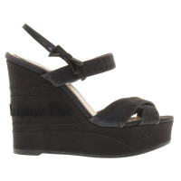 Christian Dior Wedges in donkerblauw