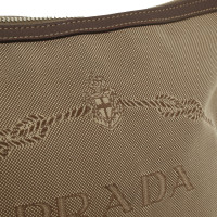 Prada Bandoulière Logo Jacquard en Marron