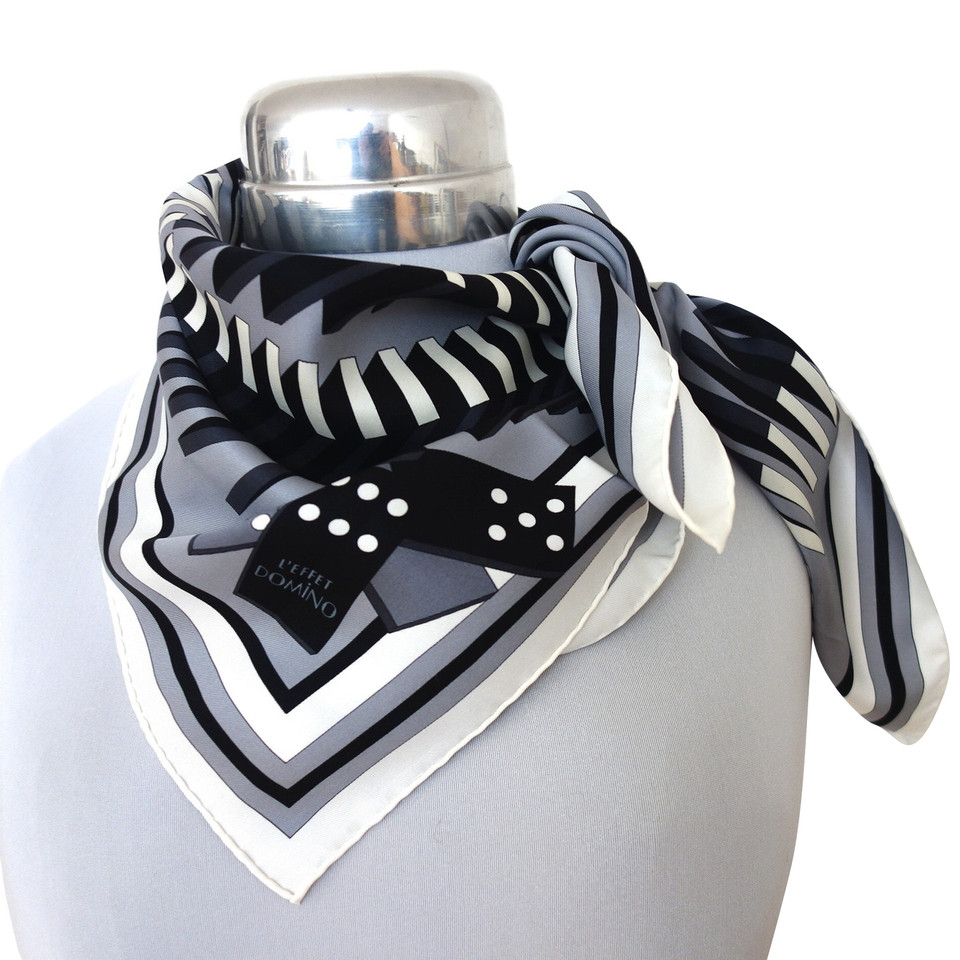 Hermès Zijden sjaal "l'effet Domino" 