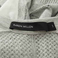 Karen Millen Cardigan en gris / crème