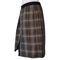 Schumacher skirt with plaid pattern in silk