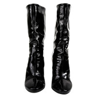 Jimmy Choo Black Patent Leather mid Calf Booties