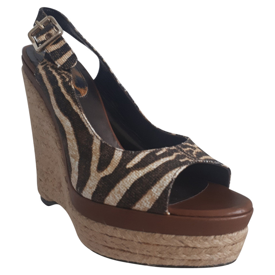Roberto Cavalli Wedges Leather in Brown