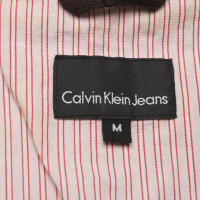Calvin Klein Blazer aus Baumwolle in Braun