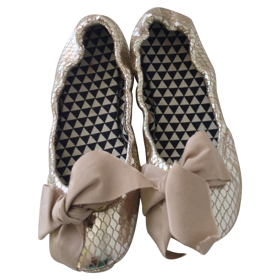 Isabel Marant Slippers/Ballerinas Leather in Gold