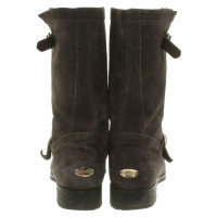 Jimmy Choo Biker Boots in Dunkelgrau